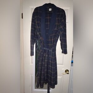 Ralph Lauren Navy and Red Plaid Robe